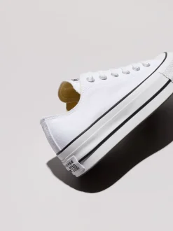 Blanc - Baskets Converse Platform Lift Chuck Ox