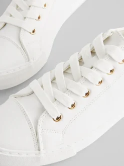 Blanc - Baskets de baseball vernies