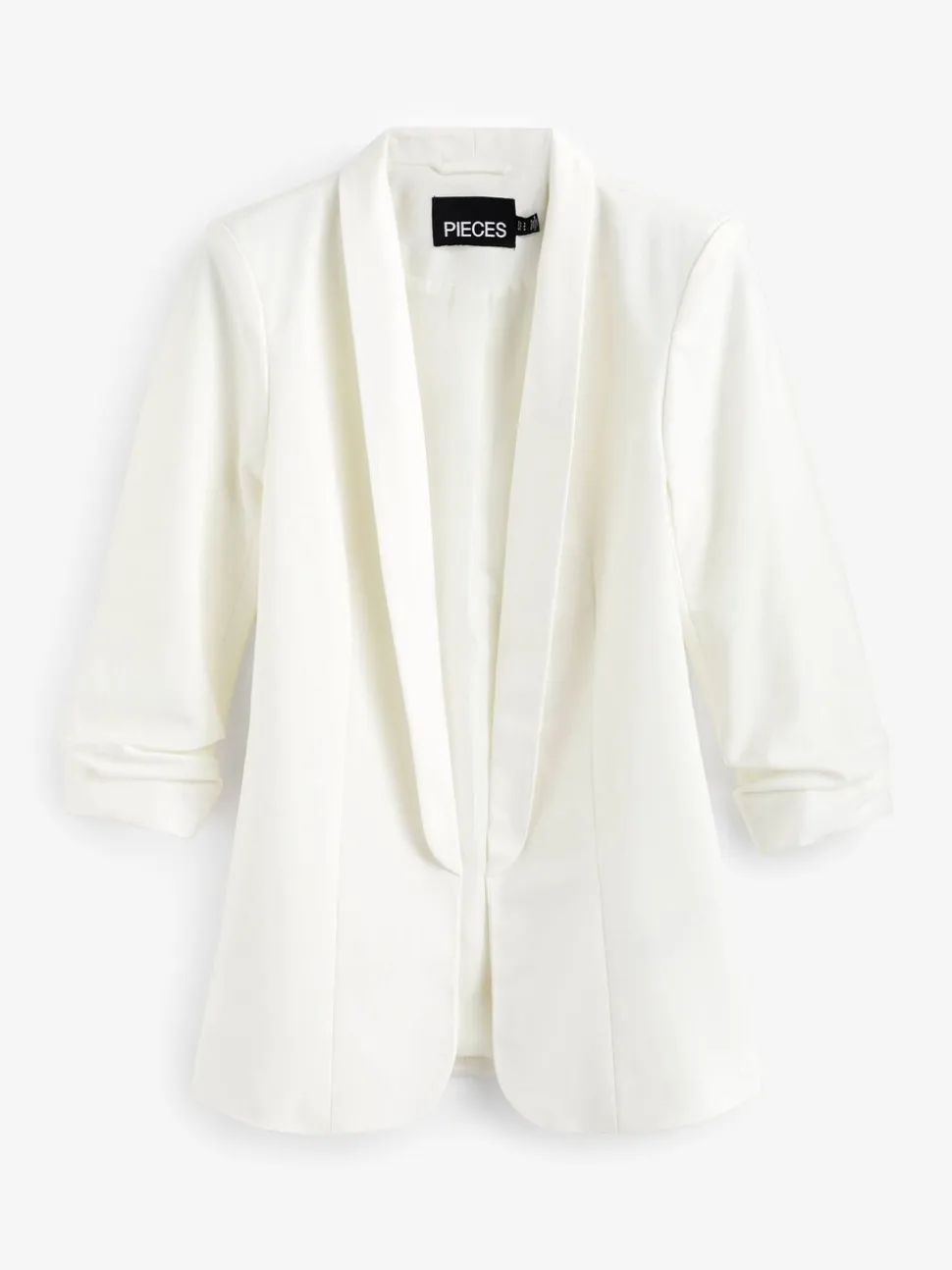 Blanc - Blazer PIECES à manches froncées
