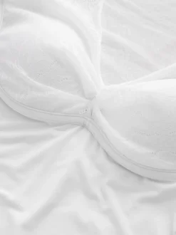 Blanc - Body string rembourré Lipsy en dentelle à manches longues