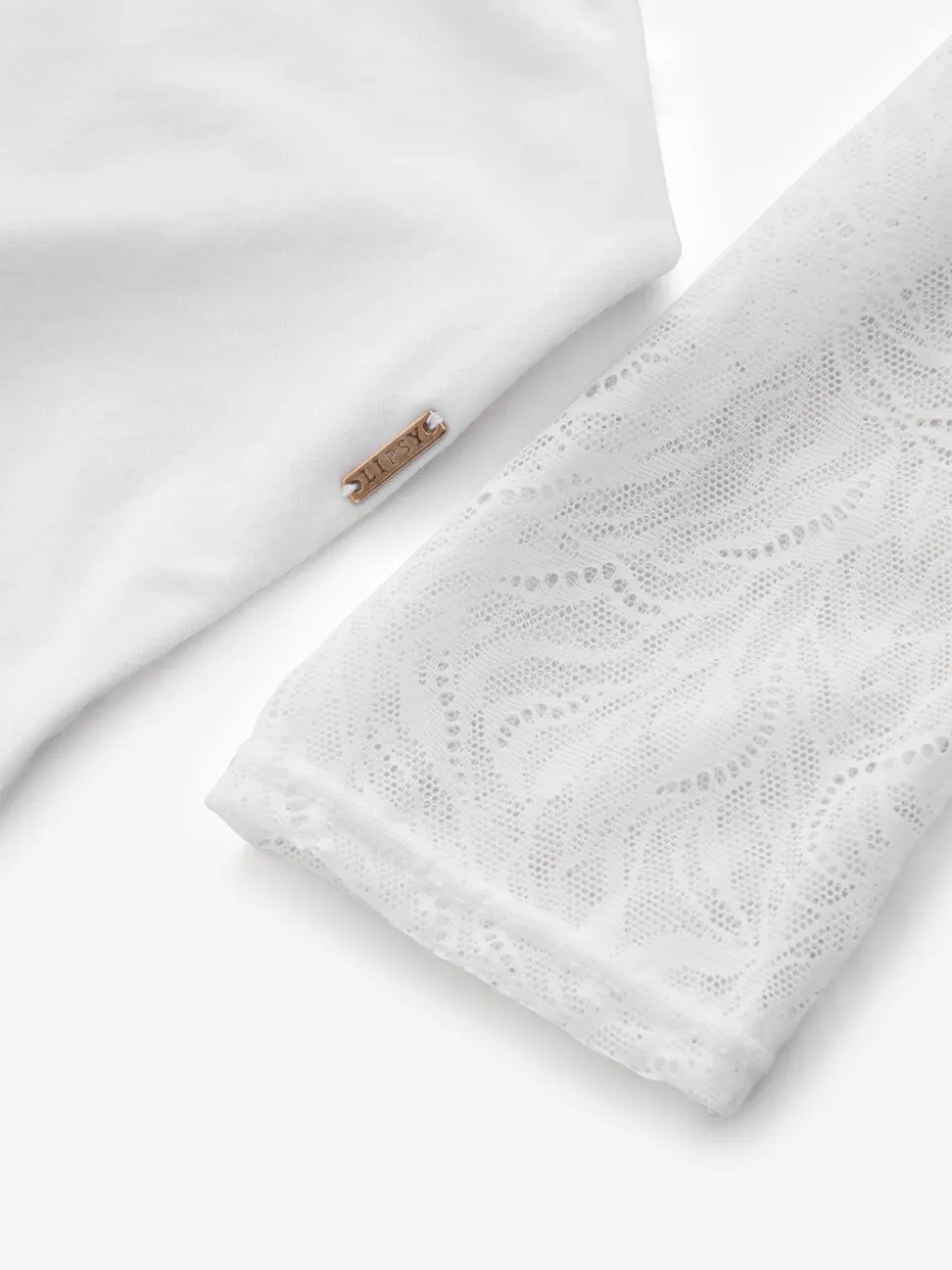 Blanc - Body string rembourré Lipsy en dentelle à manches longues