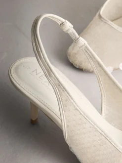 Blanc - Chaussures à talons Forever Comfort® à bout rond et à sequins