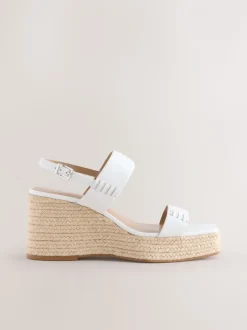 Blanc - Chaussures compensées Craft en cuir haut de gamme