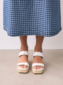 Blanc - Chaussures compensées Craft en cuir haut de gamme