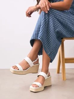 Blanc - Chaussures compensées Craft en cuir haut de gamme