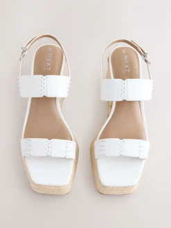 Blanc - Chaussures compensées Craft en cuir haut de gamme