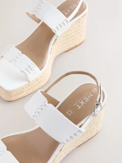 Blanc - Chaussures compensées Craft en cuir haut de gamme