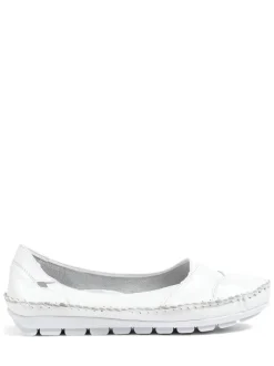 Blanc - Chaussures Pavers en cuir à enfiler blanches