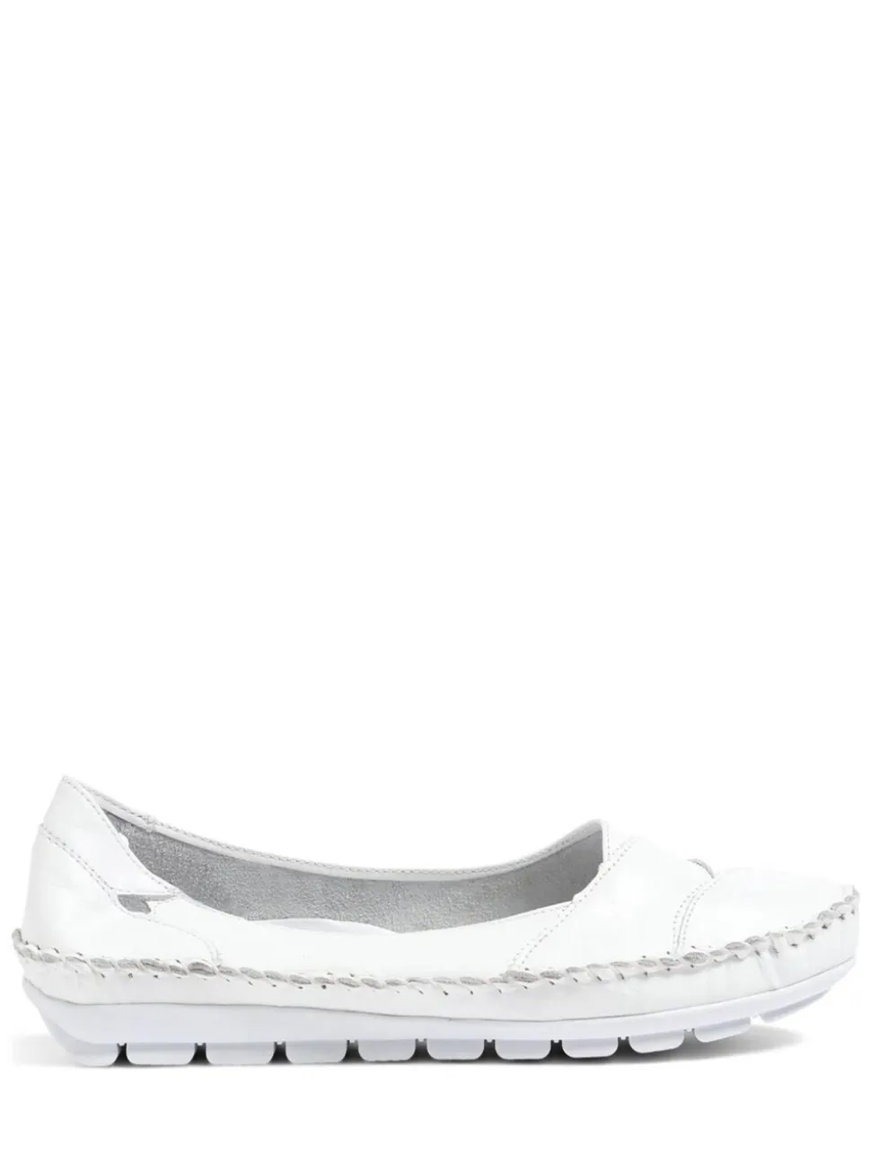 Blanc - Chaussures Pavers en cuir à enfiler blanches