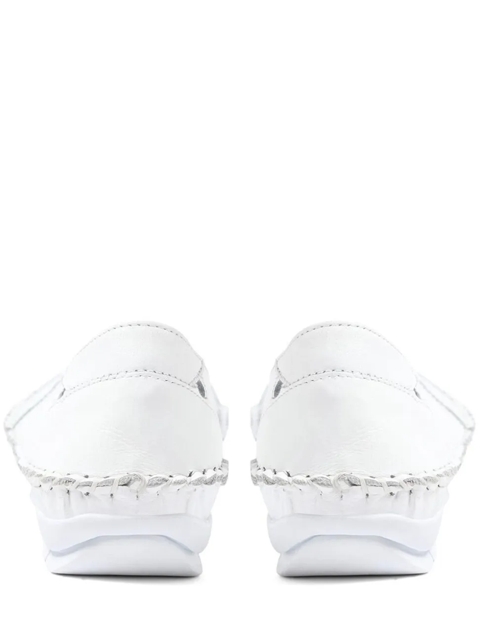 Blanc - Chaussures Pavers en cuir à enfiler blanches
