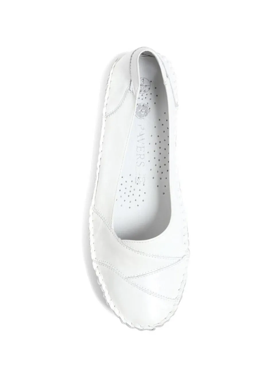 Blanc - Chaussures Pavers en cuir à enfiler blanches