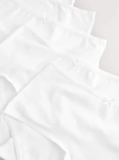 Blanc - Culotte en coton riche 5 Pack
