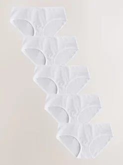 Blanc - Culotte en coton riche 5 Pack