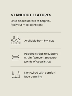 Blanc - DK Ultimate Comfort Cup Soutien-gorge à bretelles rembourrées sans armatures avec soutien latéral