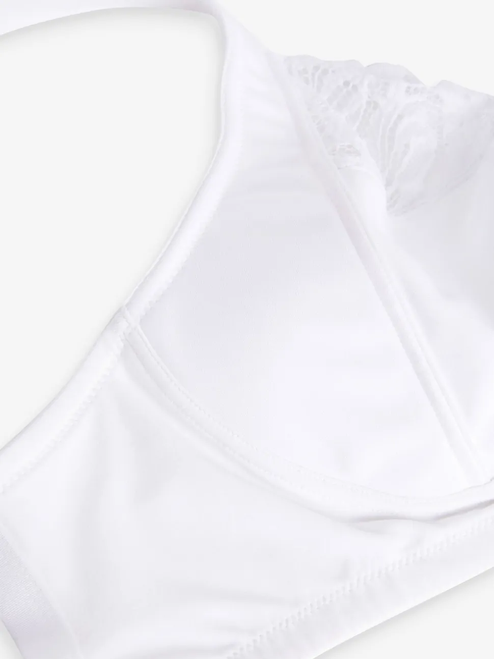 Blanc - DK Ultimate Comfort Cup Soutien-gorge à bretelles rembourrées sans armatures avec soutien latéral