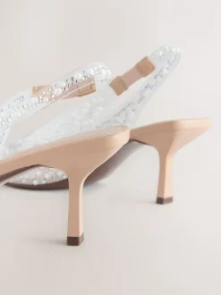 Blanc - Détail bijoux en vinyle à bout pointu Forever Comfort® À attache à l’arrière