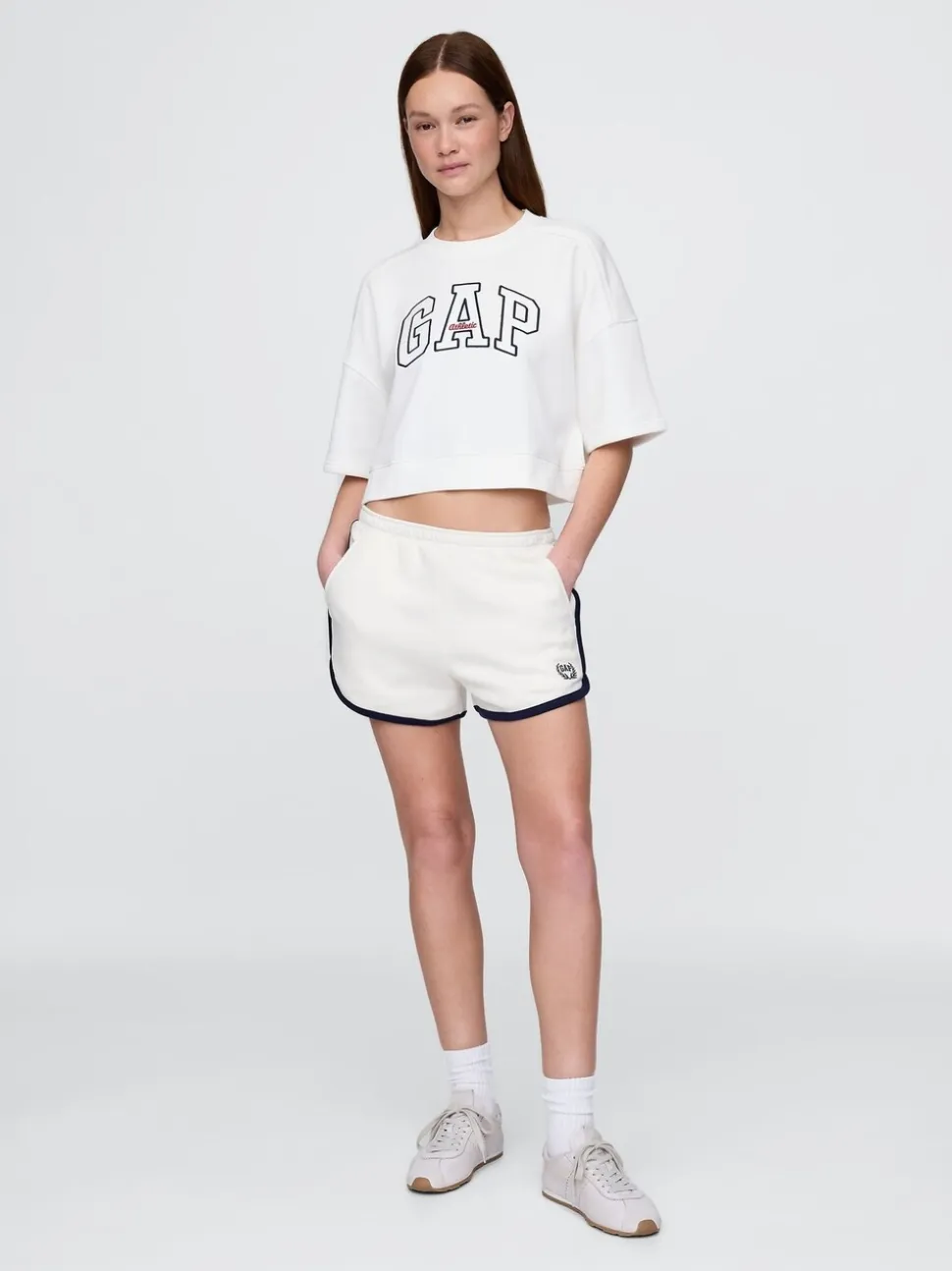 Blanc - Gap Short en molleton à logo dauphin à logo doux