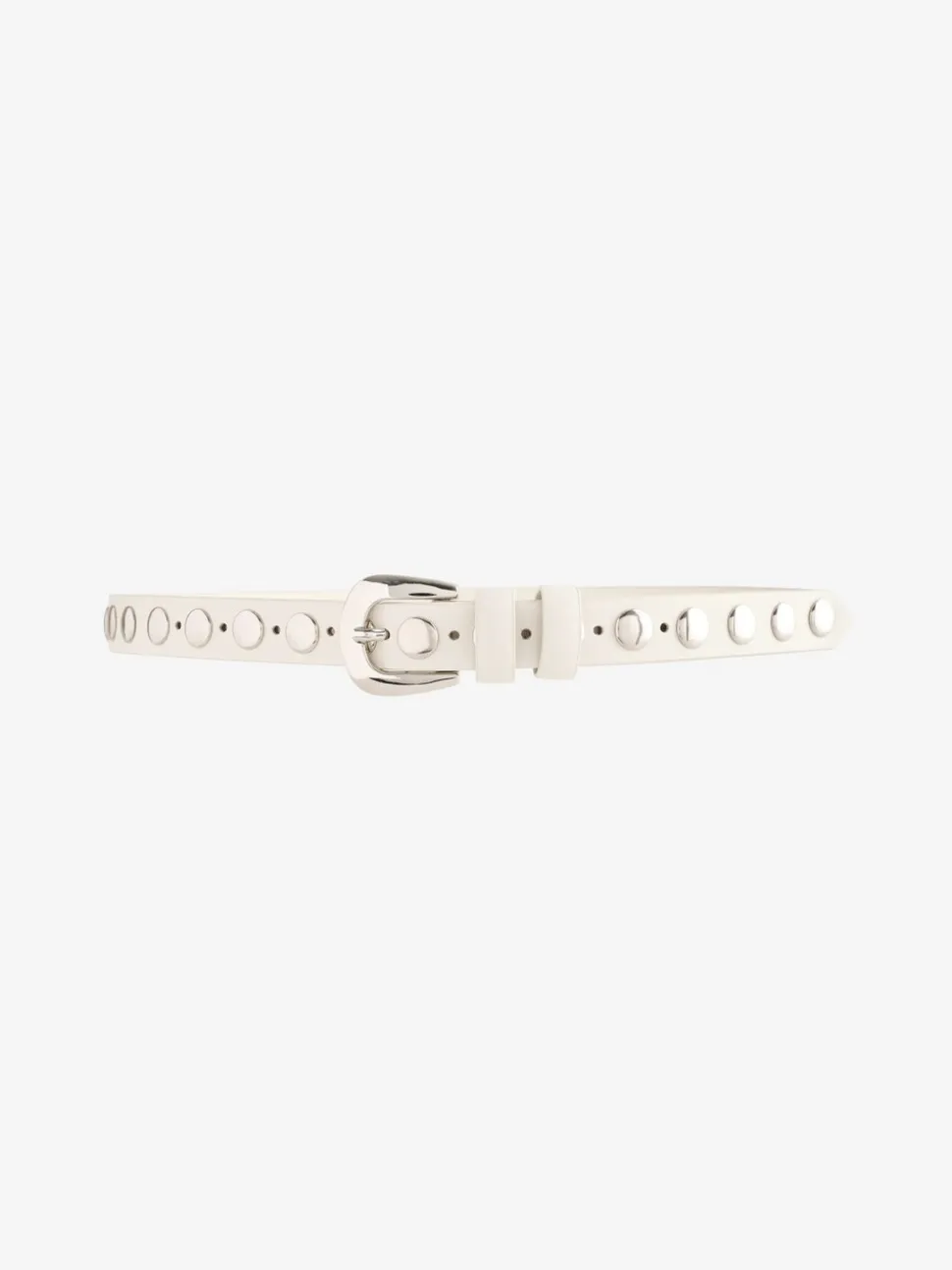 Blanc - Hush Seren - Ceinture en cuir cloutée