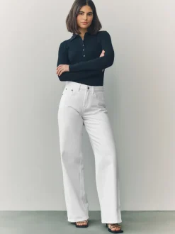 Blanc - Jean large