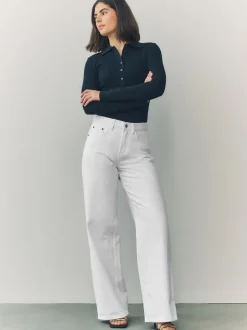 Blanc - Jean large