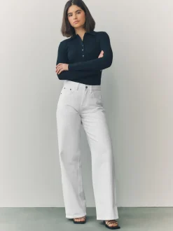 Blanc - Jean large