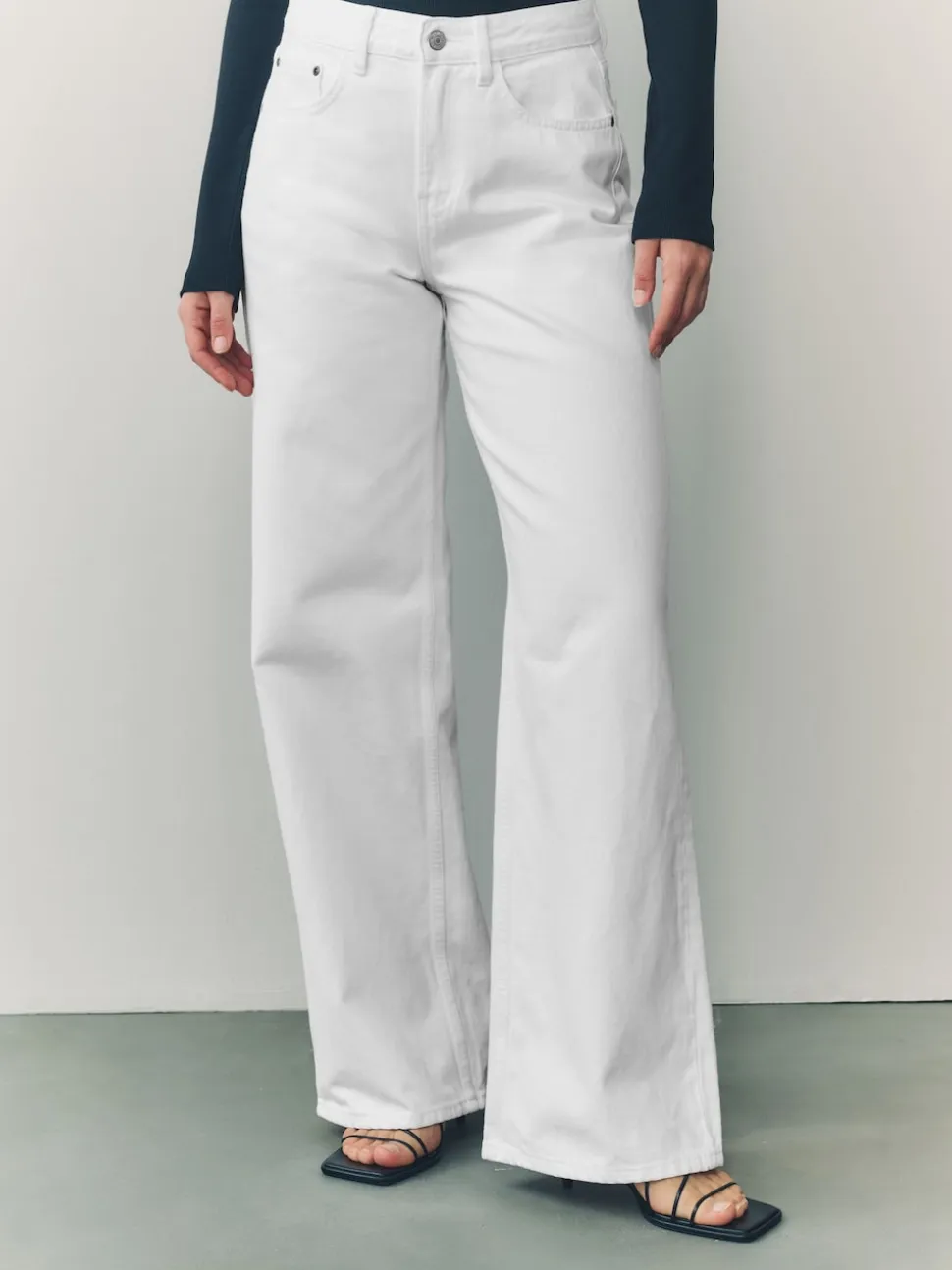 Blanc - Jean large