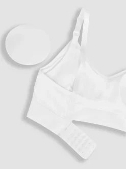 Blanc - Jojo Maman Bébé Emma Jane Soutien-gorge de maternité et d'allaitement rembourré et sans coutures