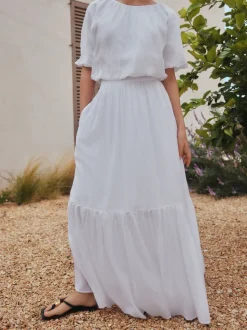 Blanc - Jupe Maxi d’été
