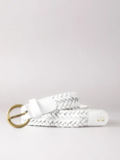 Blanc - Lakeland Leather Waverton Woven Ceintures