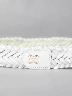 Blanc - Lakeland Leather Waverton Woven Ceintures