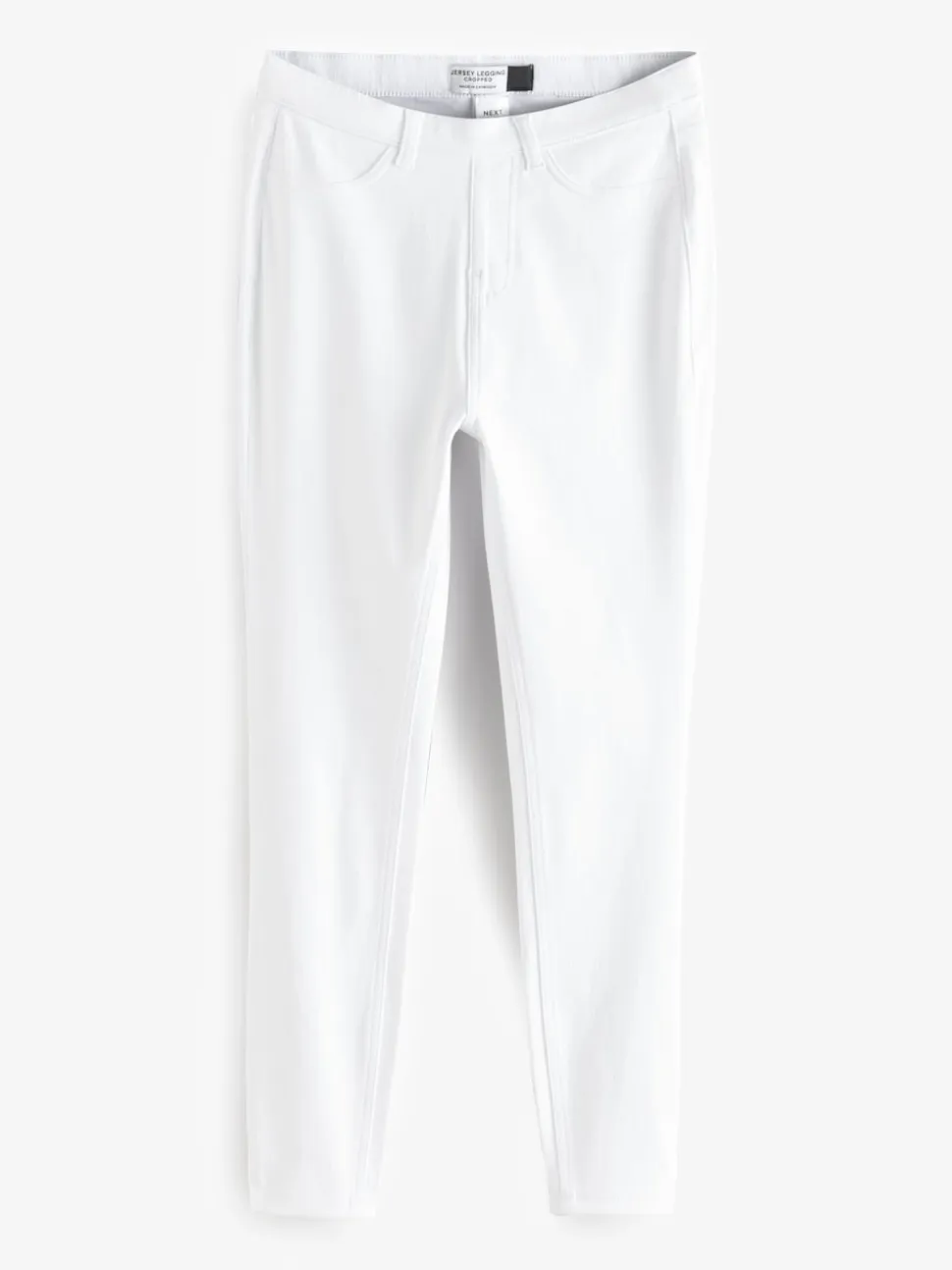 Blanc - Leggings courts en jersey