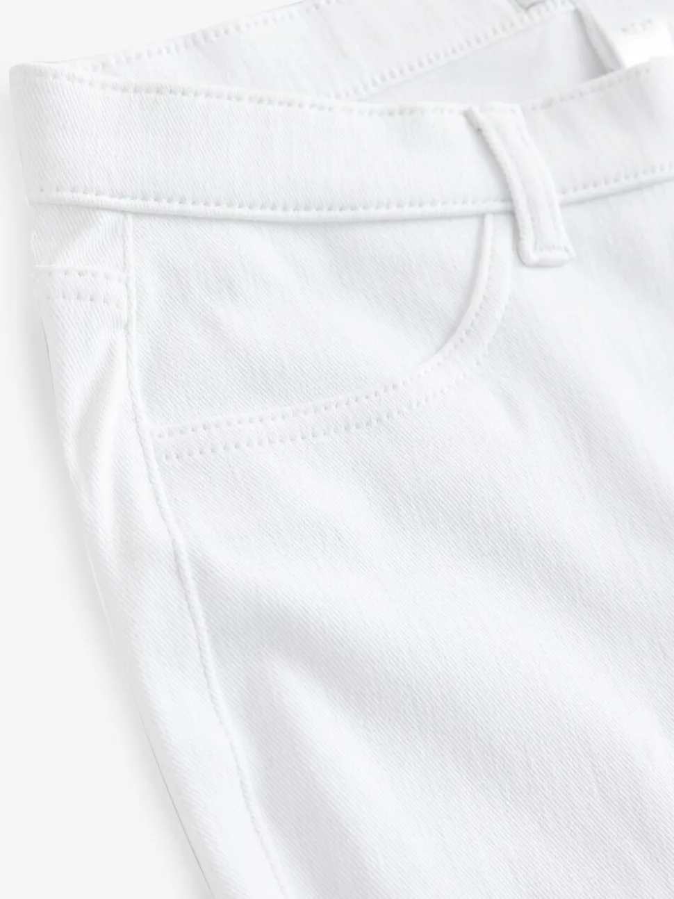 Blanc - Leggings courts en jersey