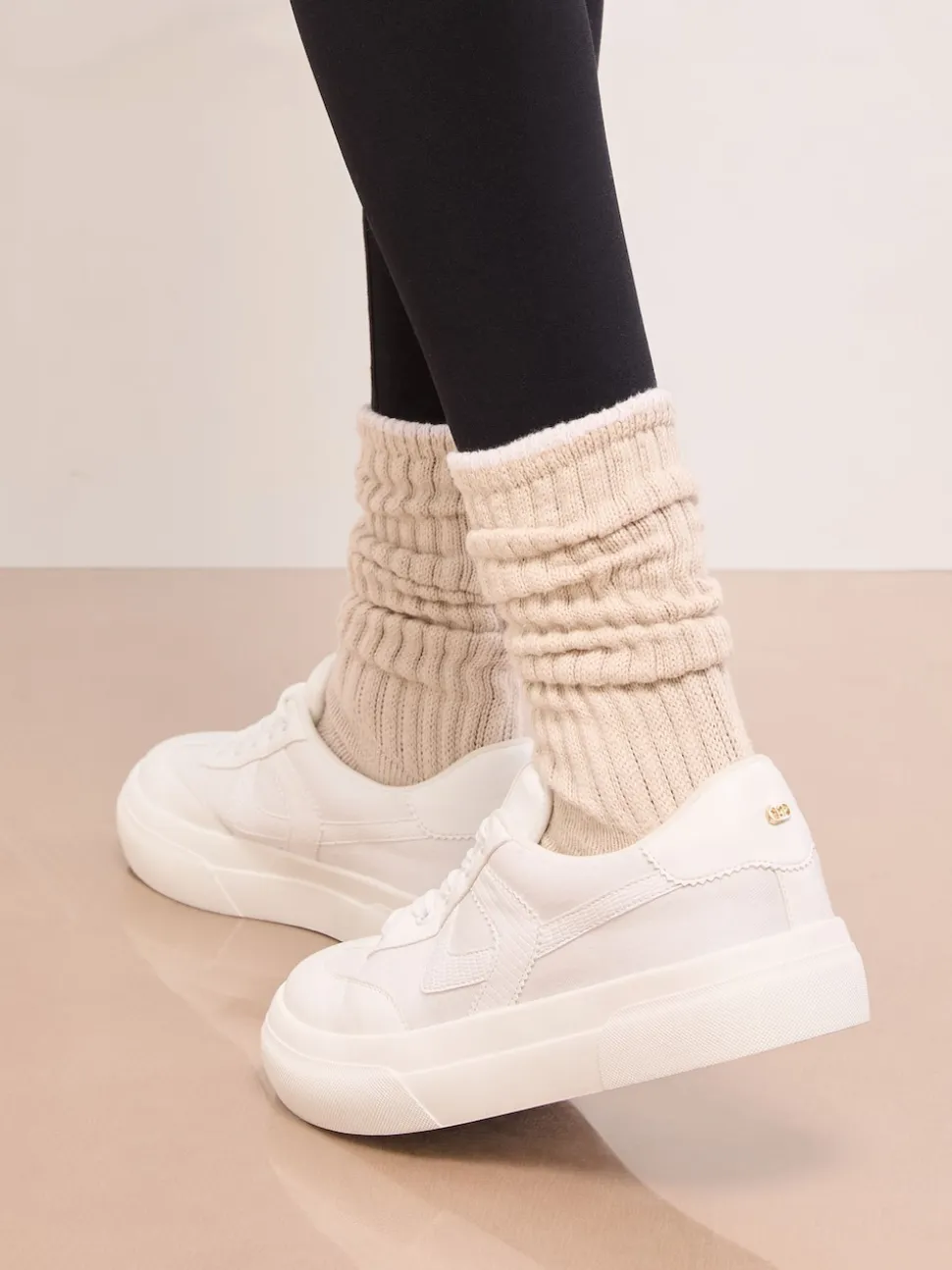 Blanc - Lipsy Baskets de sport à lacets en toile épaisse