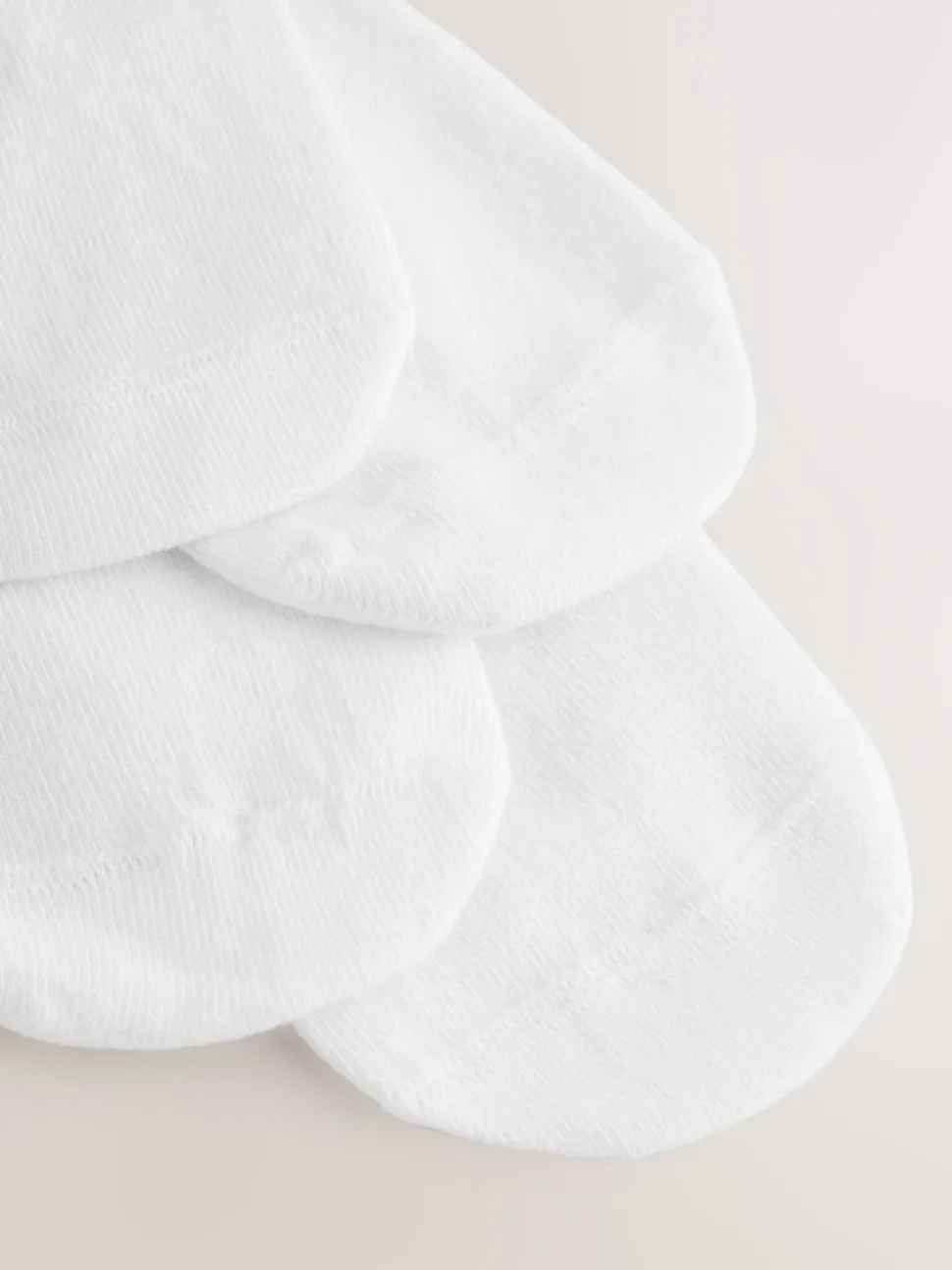 Blanc - Lot de 4 chaussettes invisibles en modal