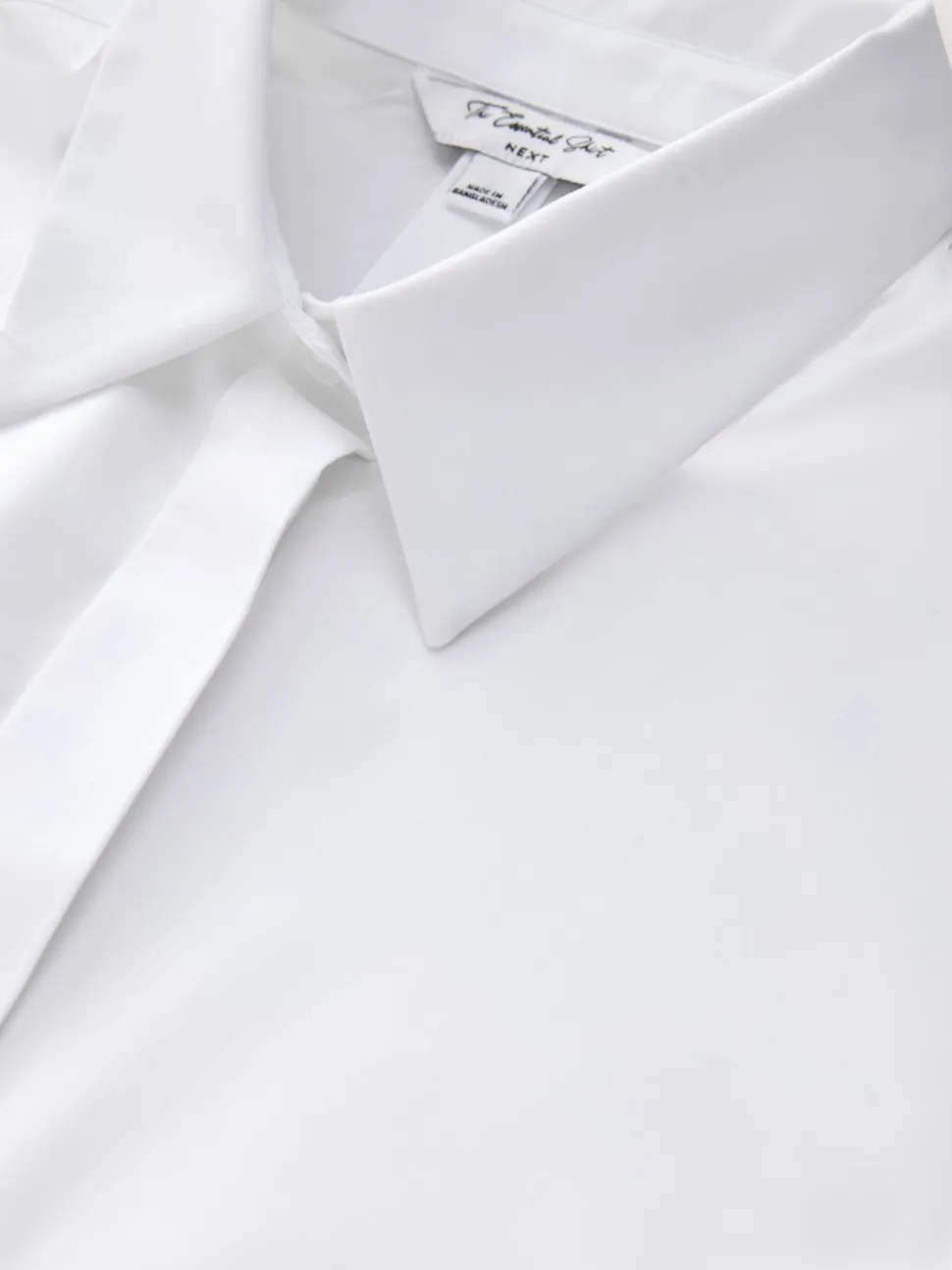 Blanc - Lot de 2 chemises ajustées extensibles indispensables à manches longues