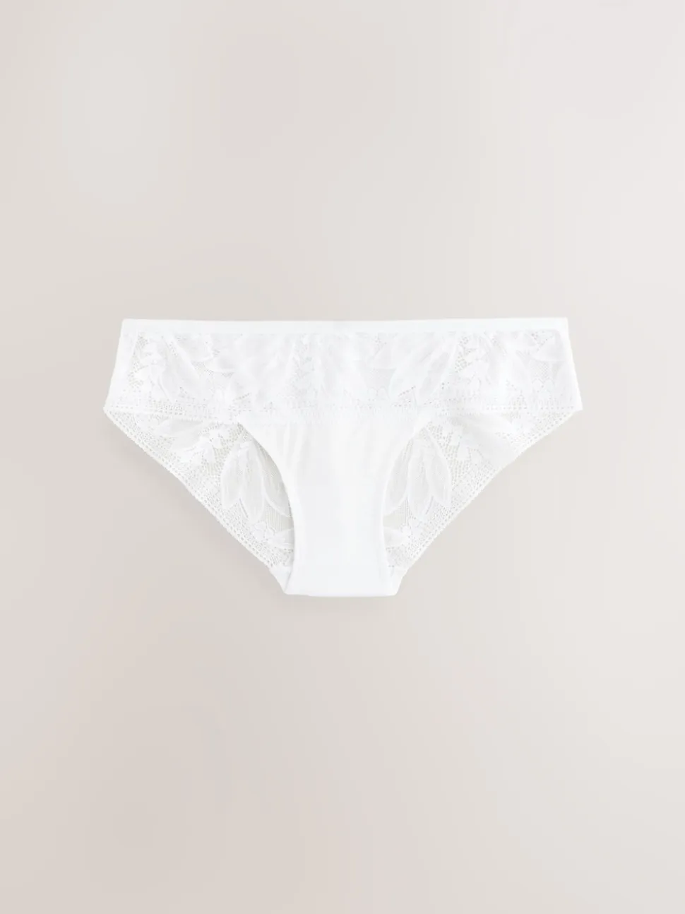 Blanc - Lot de 2 culottes en dentelle et microfibre