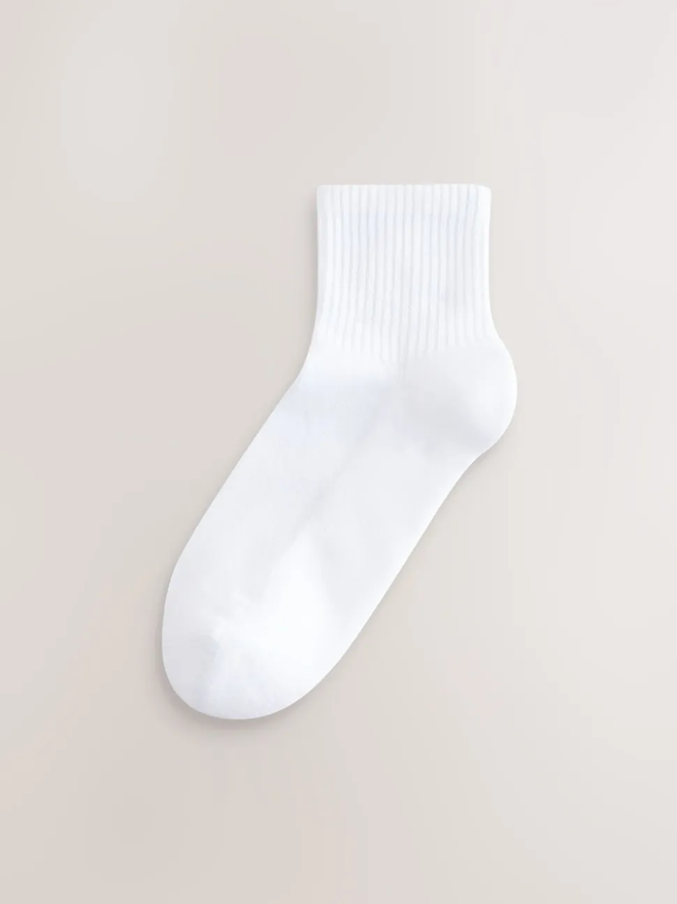 Blanc - Lot de 3 paires de chaussettes courtes côtelées à semelle coussinée avec soutien de la voûte plantaire