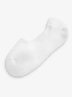 Blanc - Lot de 4 paires de chaussettes de sport invisibles à semelle matelassée