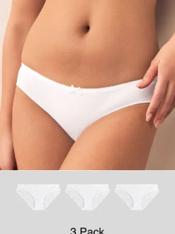 Blanc - No VPL Lace Back Briefs 3 Pack