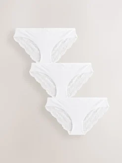 Blanc - No VPL Lace Back Briefs 3 Pack