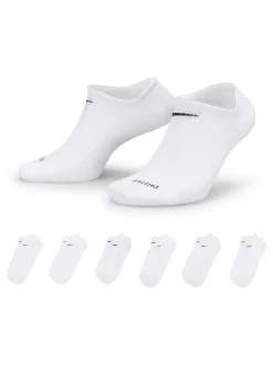 Blanc - Paquet de chaussettes d'entraînement légères et non voyantes Nike Everyday 6