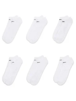 Blanc - Paquet de chaussettes d'entraînement légères et non voyantes Nike Everyday 6