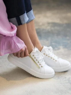Blanc - Pavers Baskets épaisses à plateforme