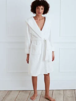 Blanc - Peignoir Chelsea Peers en polaire