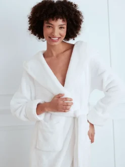 Blanc - Peignoir Chelsea Peers en polaire