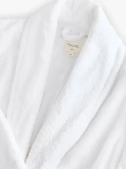 Blanc - 100Peignoir en coton éponge (%)