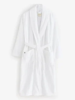 Blanc - 100Peignoir en coton éponge (%)
