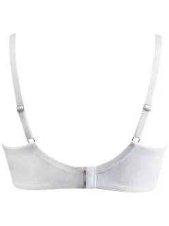 Blanc - Pour Moi soutien-gorge indien non rembourré en dentelle à cils