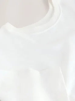 Blanc - Robe chemise deux-en-un en jersey