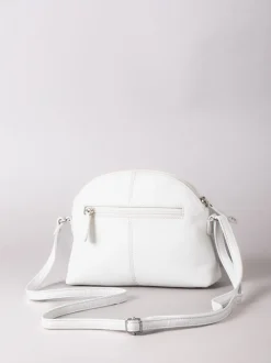 Blanc - Sac à bandoulière Lakeland Elterwater en cuir incurvé